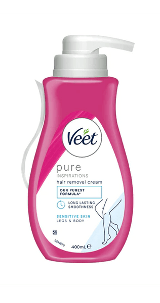 Pure inspirations Hair Removal Cream for Sensitive Skin - Body & Legs, 400 ml