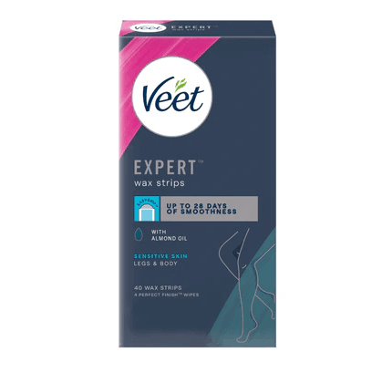 Expert Cold Wax Strips for Sensitive Skin - Legs & Body, 40 strips